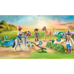 Playmobil Cavaliers poneys et saut d'obstacles Horses of Waterfall 71495^ Les Animaux