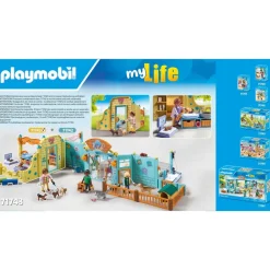 Playmobil Centre de soin : 8 chiens et soigneur My Life 71743^ Les Animaux