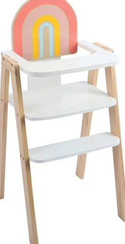 Cerise & Capucine Chaise haute en bois^ Mobilier Pour Poupons
