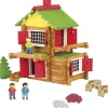 Jeujura Chalet En Bois , 135 Pièces 5 Ans^ Jeux De Construction En Bois
