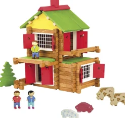 Jeujura Chalet En Bois , 135 Pièces 5 Ans^ Jeux De Construction En Bois