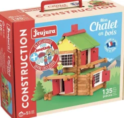 Jeujura Chalet En Bois , 135 Pièces 5 Ans^ Jeux De Construction En Bois