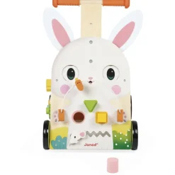 Janod Chariot pousseur activité Lapin^ Trotteurs, Pousseurs, Porteurs Et Bascules