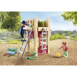 Playmobil Charpentier avec tourelle de jeu My life 71475^ La Ville, La Police Et Les Secours