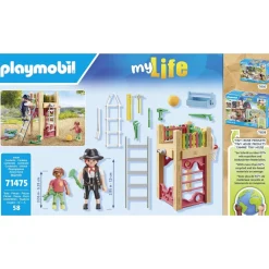 Playmobil Charpentier avec tourelle de jeu My life 71475^ La Ville, La Police Et Les Secours