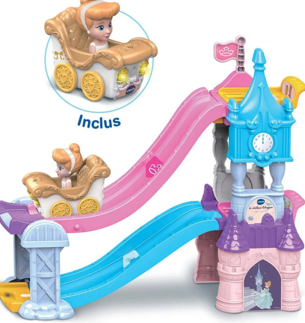 VTech Chateau Toboggan enchanté Tut Tut Bolides Disney Princesse^ Garages Et Tapis