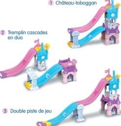 VTech Chateau Toboggan enchanté Tut Tut Bolides Disney Princesse^ Garages Et Tapis