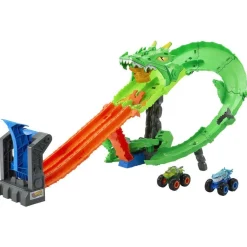 Mattel Circuit démolition du dragon - Hot Wheels Monster Truck^ Circuits Et Pistes