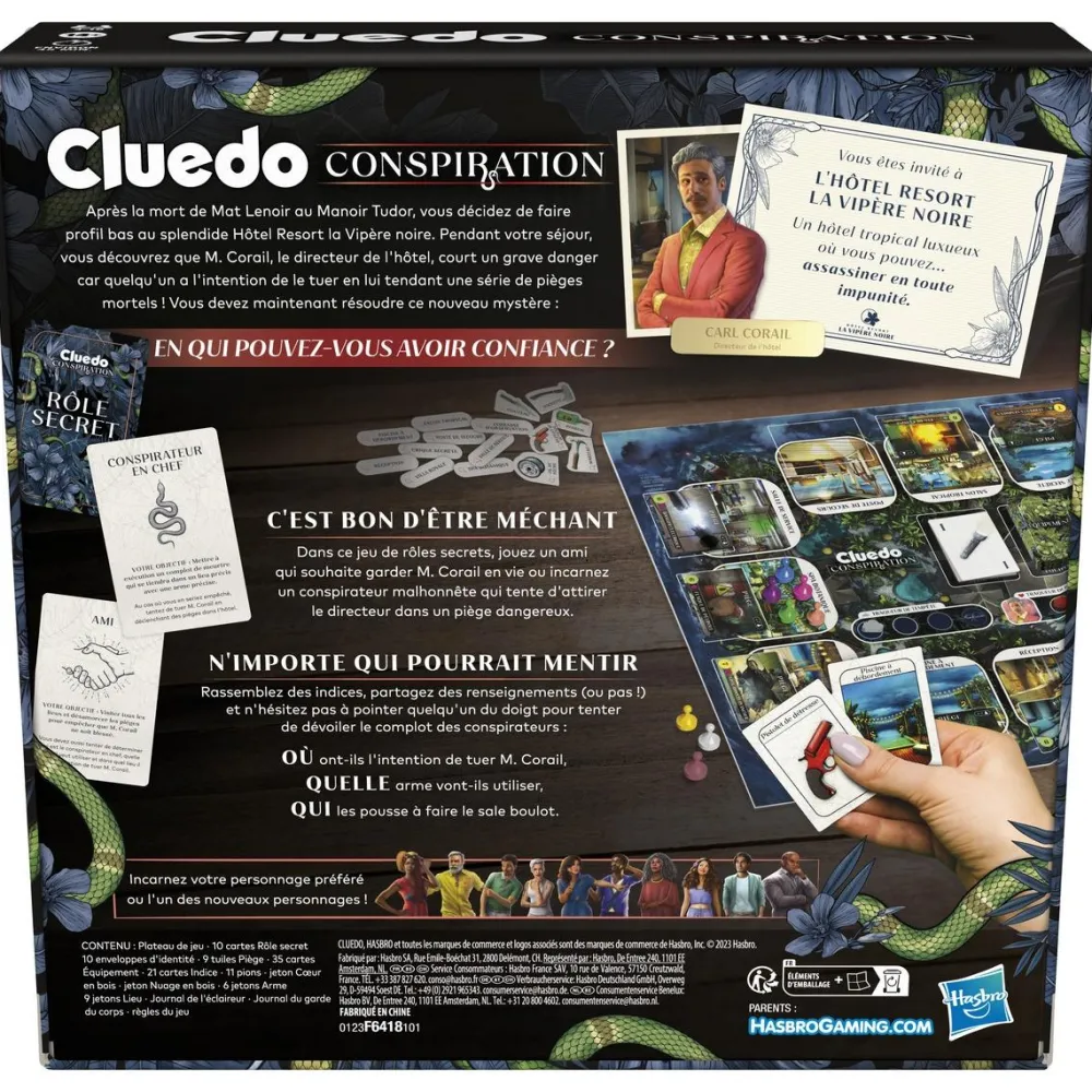 Hasbro Gaming Cluedo conspiration^ Jeux De Stratégie Et De Réflexion
