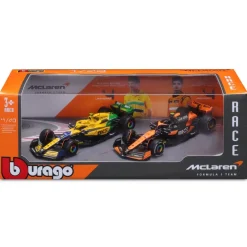 Bburago Coffret 1/43 2 voitures de course F1 Mac Laren 2024^ Modèles Réduits