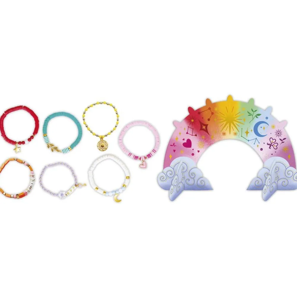 Janod Coffret 7 bracelets à créer avec un arc-en-ciel de bijoux^ Perles, Bijoux Et Perles À Repasser