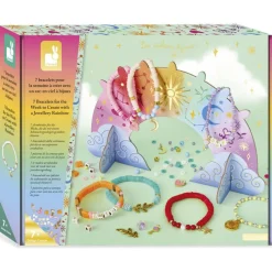 Janod Coffret 7 bracelets à créer avec un arc-en-ciel de bijoux^ Perles, Bijoux Et Perles À Repasser