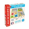 Jeujura Coffret 4 jeux de société et jeu de cartes^ Jeux Traditionnels Et Poker