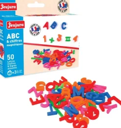 Jeujura Coffret 50 lettres majuscules, chiffres et signes aimantés^ Apprentissages Des Chiffres Et Calculs|Apprentissage Des Lettres Et Écritures