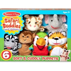 Melissa & Doug Coffret 6 marionnettes safari -^ Peluches Animaux