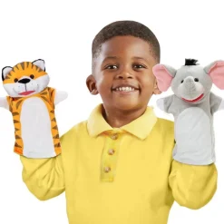Melissa & Doug Coffret 6 marionnettes safari -^ Peluches Animaux