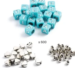 Djeco Coffret 1000 perles alphabet argent^ Perles, Bijoux Et Perles À Repasser