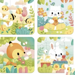 Janod Coffret 4 puzzles pure^Enfant Puzzles Bébés Et Enfants