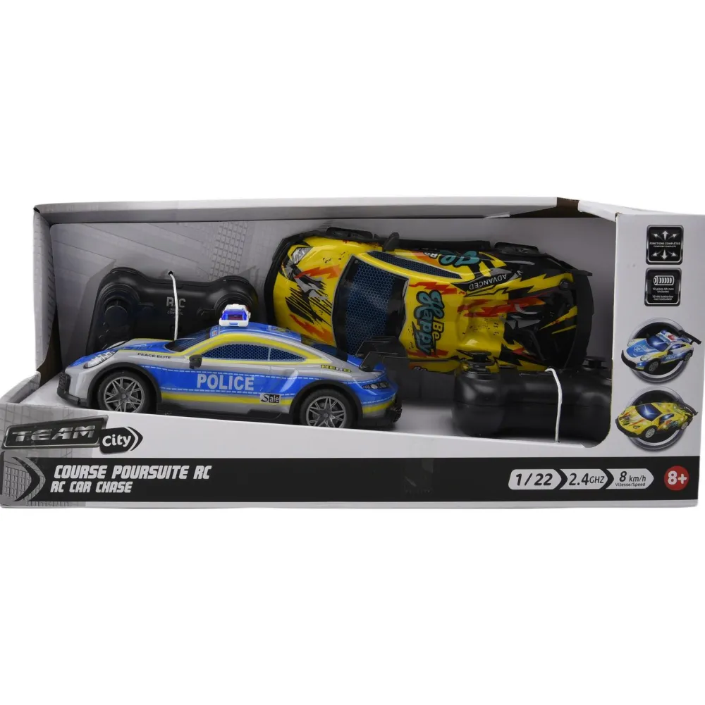 Varta Coffret 2 véhicules radiocommandés course poursuite Police VS Voleur^ Voitures Radiocommandées
