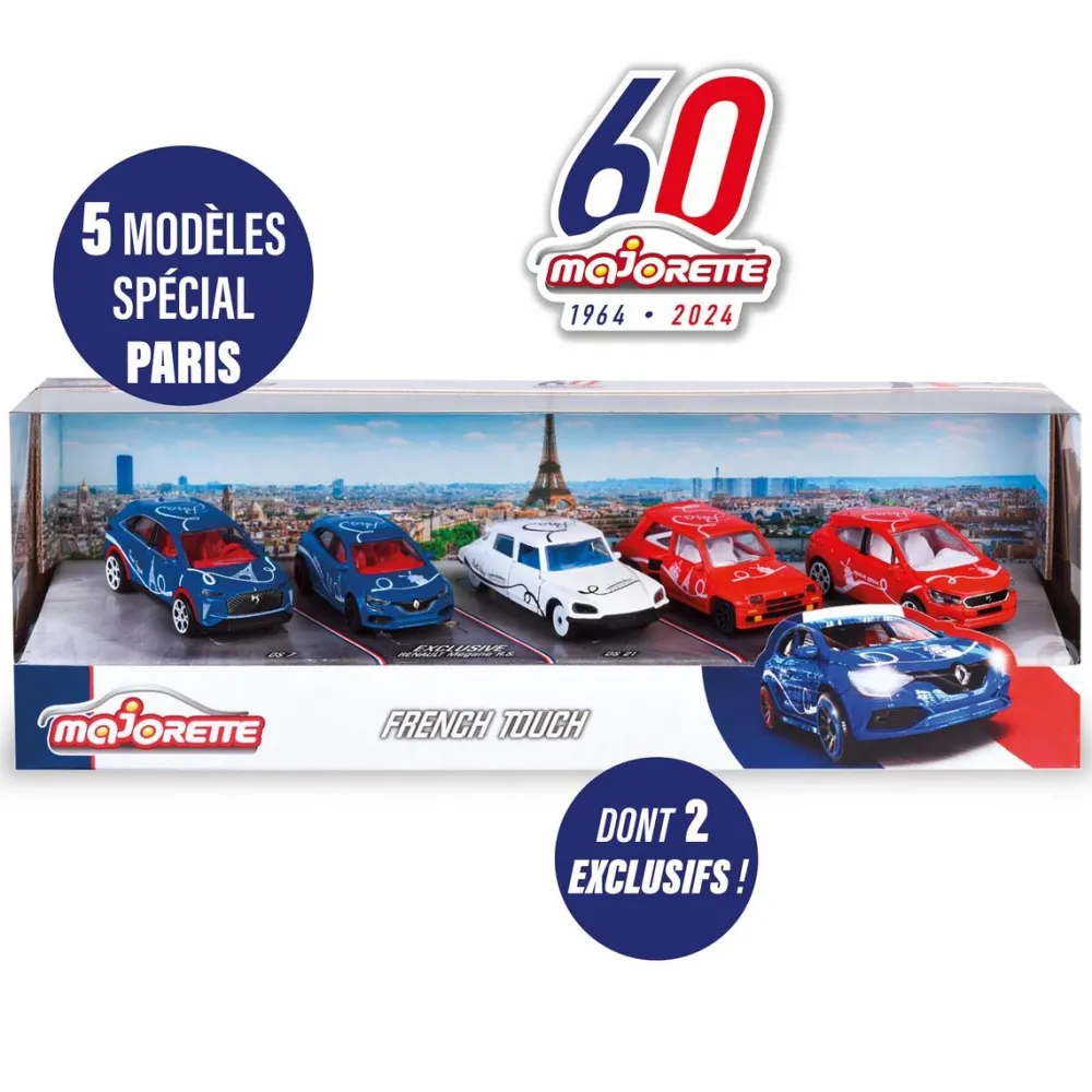 Majorette Coffret 5 voitures French Touch - 60 ans^ Petites Voitures