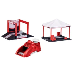 Majorette Coffret 5 voitures Porsche racing et Pit stop^ Petites Voitures
