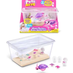 Zuru Coffret aquarium Pets Alive Maman tortue et bébé surprise^ Les Figurines Interactives Et À Fonction