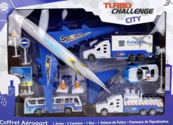 MGM Coffret aéroport - Avion, véhicules et accessoires - Turbo Challenge City^ Hélicoptères, Avions Et Vaisseaux Spatiaux