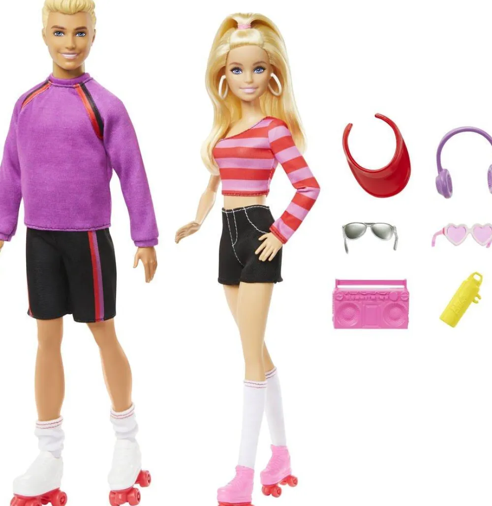 Mattel Coffret Barbie Et Ken Roller - Duo des années 1980^ Poupées Mannequins