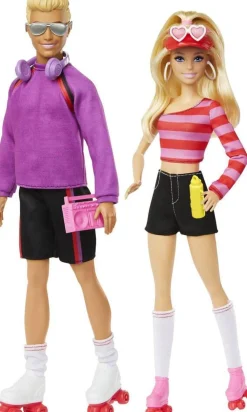 Mattel Coffret Barbie Et Ken Roller - Duo des années 1980^ Poupées Mannequins