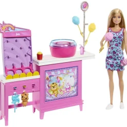Mattel Coffret Barbie Stand de Barbe à papa - Les Mystères de Barbie^ Poupées Mannequins