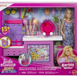 Mattel Coffret Barbie Stand de Barbe à papa - Les Mystères de Barbie^ Poupées Mannequins