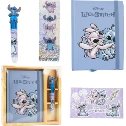 Coffret Carnet, autocollants et Stylo Stitch et Angel^ Papeterie