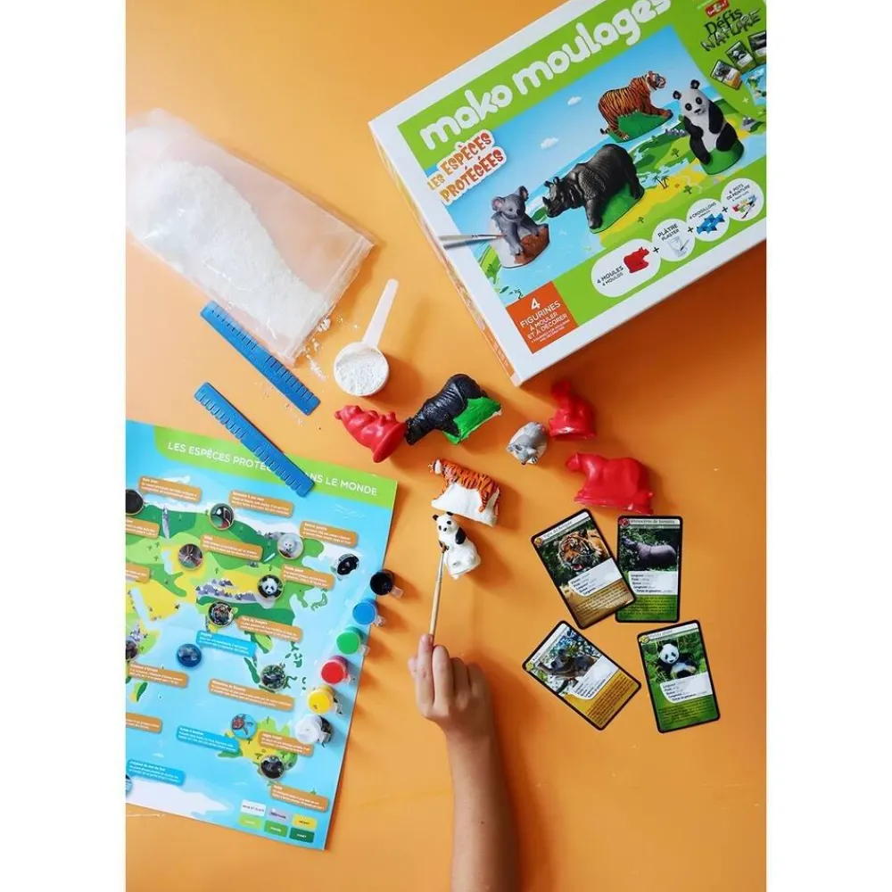 Mako Coffret Creatif - Mes Especes Protegees Defis Nature^ Modelage Et Moulage