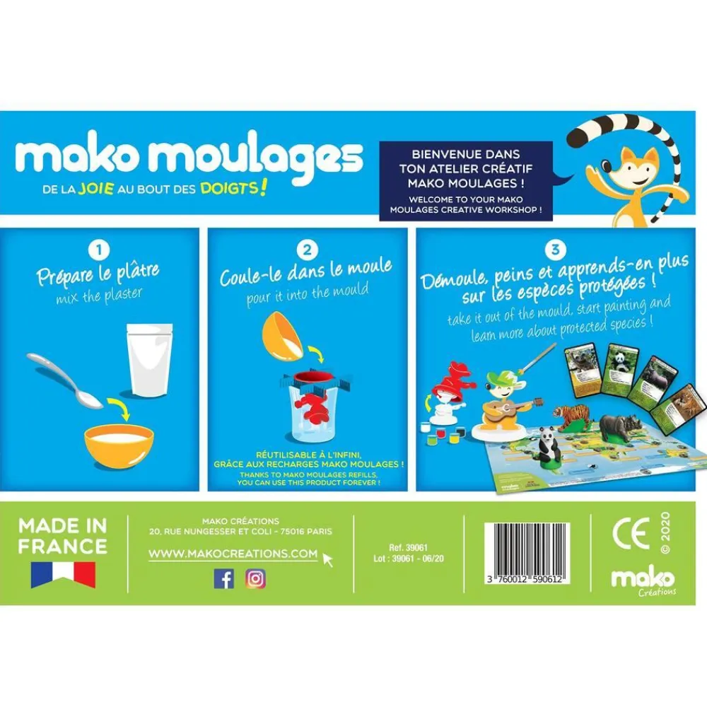 Mako Coffret Creatif - Mes Especes Protegees Defis Nature^ Modelage Et Moulage
