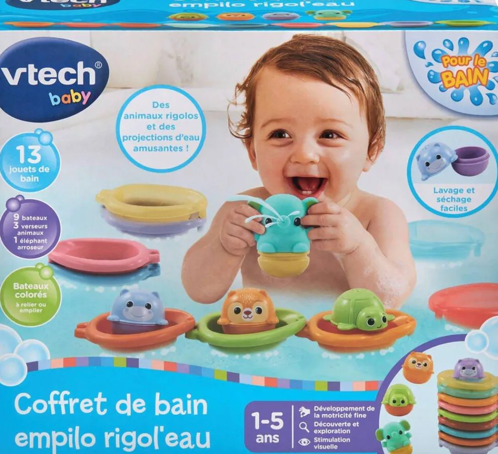 VTech Coffret De Bain Empilo Rigol'eau^ Jouets De Bain