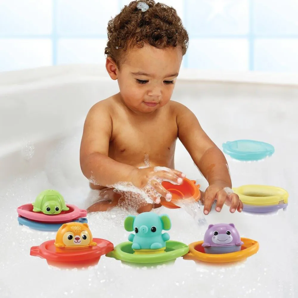 VTech Coffret De Bain Empilo Rigol'eau^ Jouets De Bain