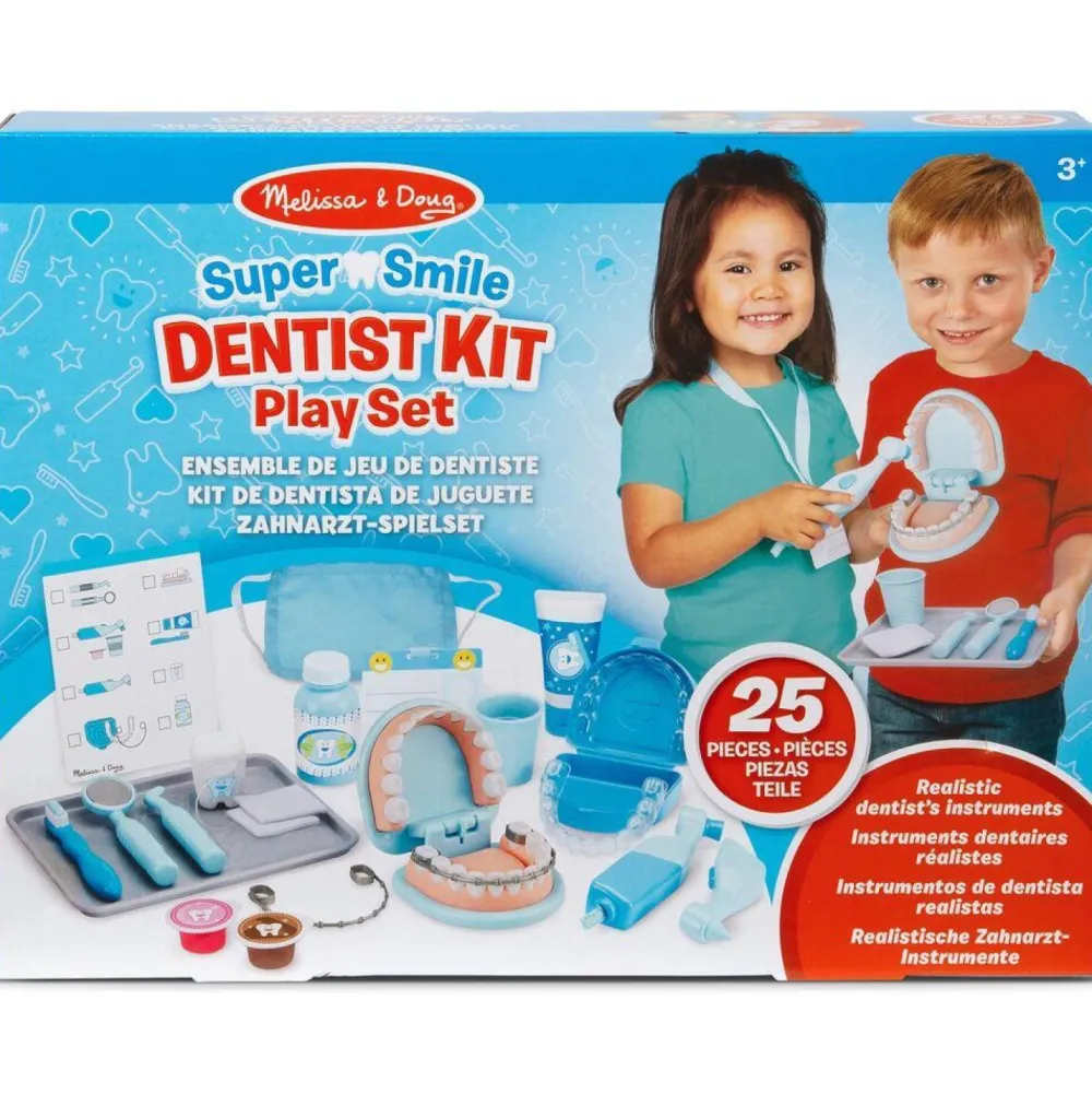 Melissa & Doug Coffret dentiste - jeu d'imitation^ Docteur Et Vétérinaire