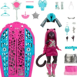 Mattel Coffret dressing Monstrueux secrets Monster High Catty Saison 6 Hautlywood mysteries^ Poupées Mannequins