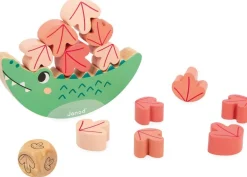 Janod Coffret en bois Crocodile^ Jouets À Encastrer Et À Empiler