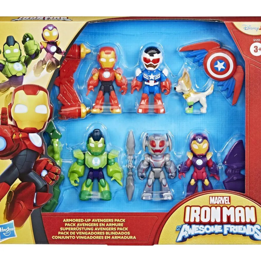 Hasbro Coffret figurines Avengers en armure - Iron Man et ses amis incroyables^ Les Héros Et Personnages