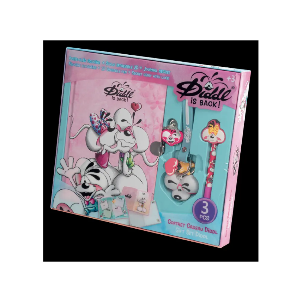 Kontiki Coffret Journal intime avec clé, stylo et porte-clé Diddl^ Papeterie
