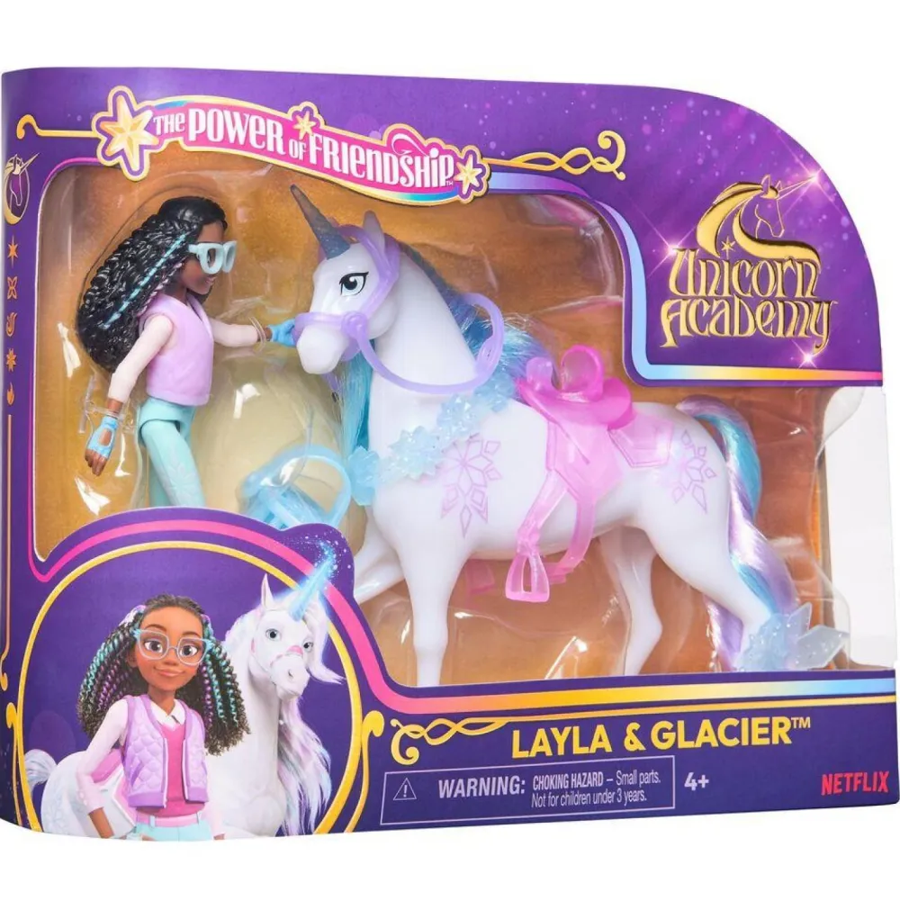 Spin Master Coffret l'école des licornes Glacier et Layla - Unicorn Academy^ Poupées Mannequins