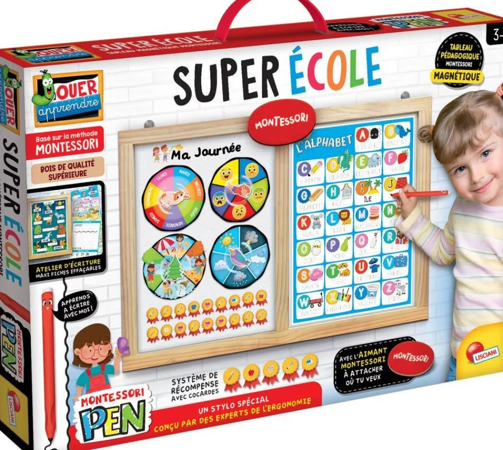 Lisciani Giochi Coffret Montessori Super Ecole^ Apprentissage Des Lettres Et Écritures