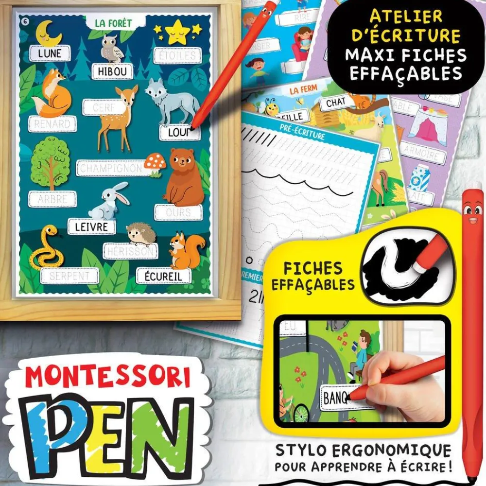 Lisciani Giochi Coffret Montessori Super Ecole^ Apprentissage Des Lettres Et Écritures
