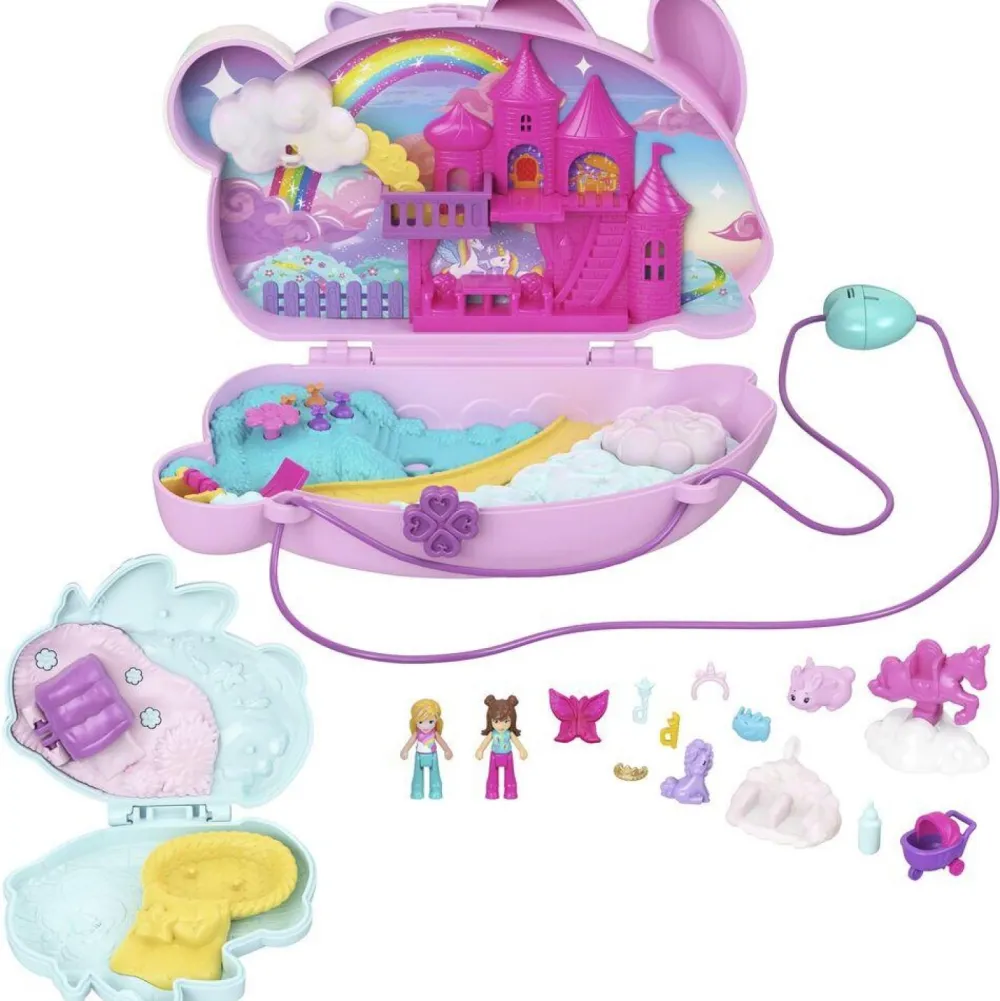 Mattel Coffret Polly Pocket Sac Surprise Lapin licorne^ Mini-Univers