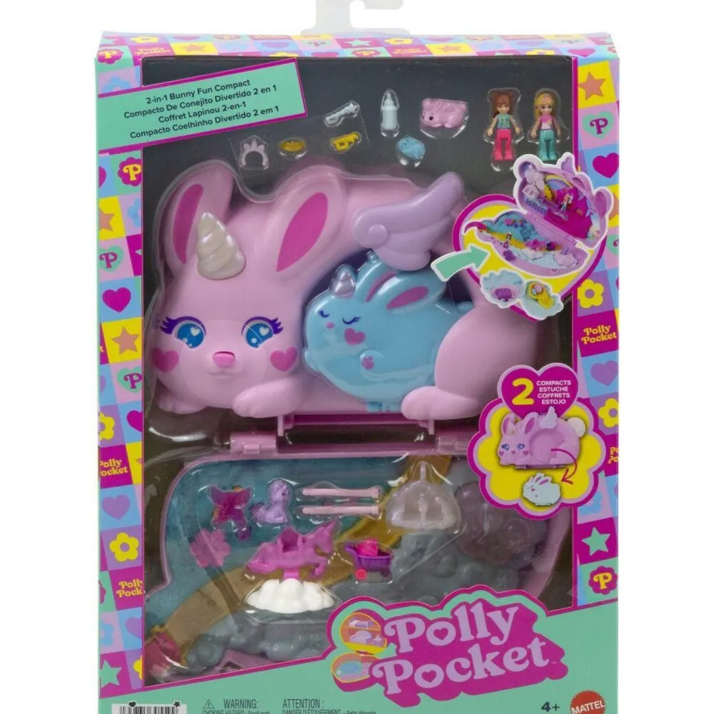 Mattel Coffret Polly Pocket Sac Surprise Lapin licorne^ Mini-Univers