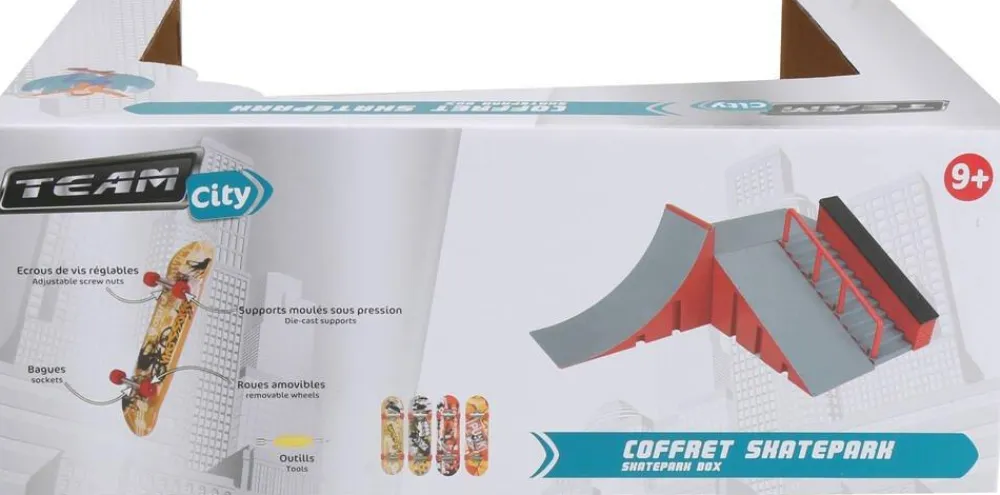TEAM City Coffret Skatepark et mini skate^ Le Sport, Les Loisirs Et Les Vacances