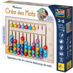 Lisciani Giochi Crée des mots - Compose-mots Montessori^ Apprentissage Des Lettres Et Écritures