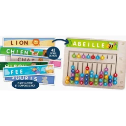 Lisciani Giochi Crée des mots - Compose-mots Montessori^ Apprentissage Des Lettres Et Écritures