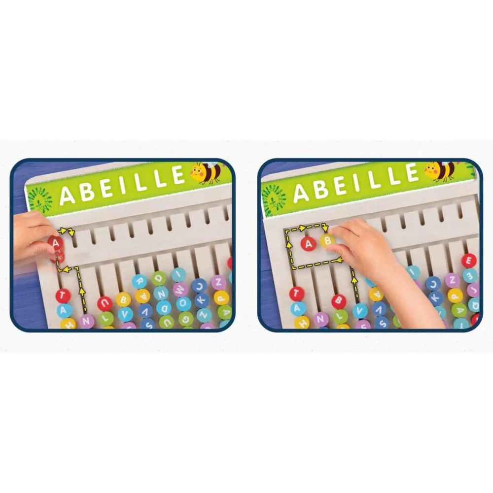 Lisciani Giochi Crée des mots - Compose-mots Montessori^ Apprentissage Des Lettres Et Écritures